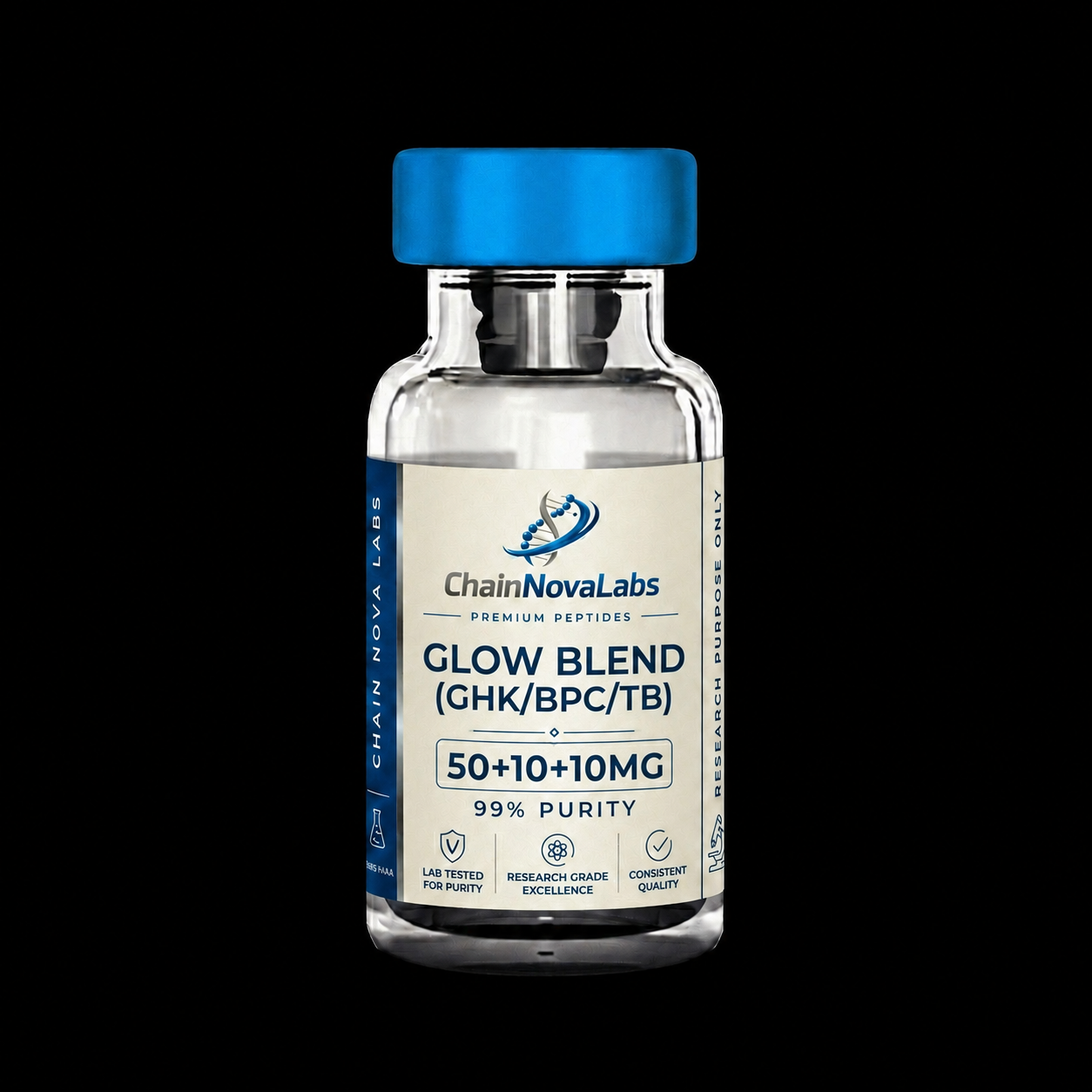 GLOW Blend research peptide vial