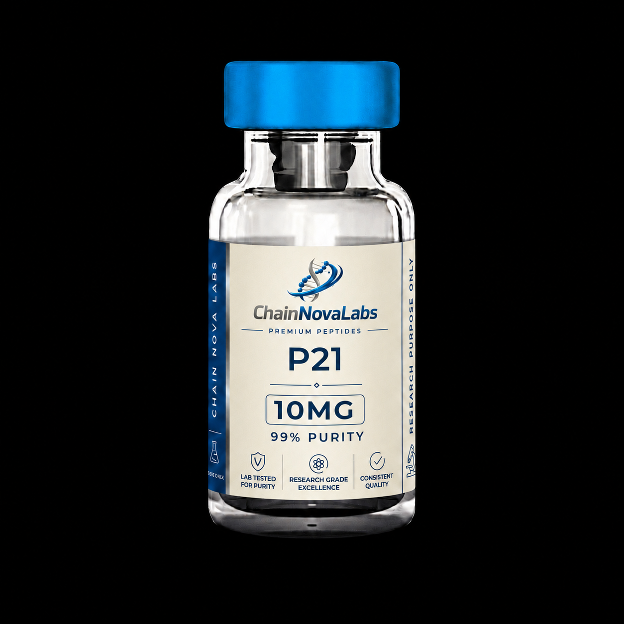 P21 research peptide vial